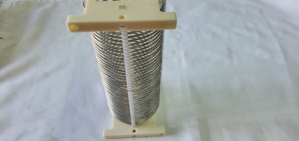 Inductor, 8 gauge wire, 10 inches overall length, 33 micro Henry’s nominal inductance  with Qcoil furniture